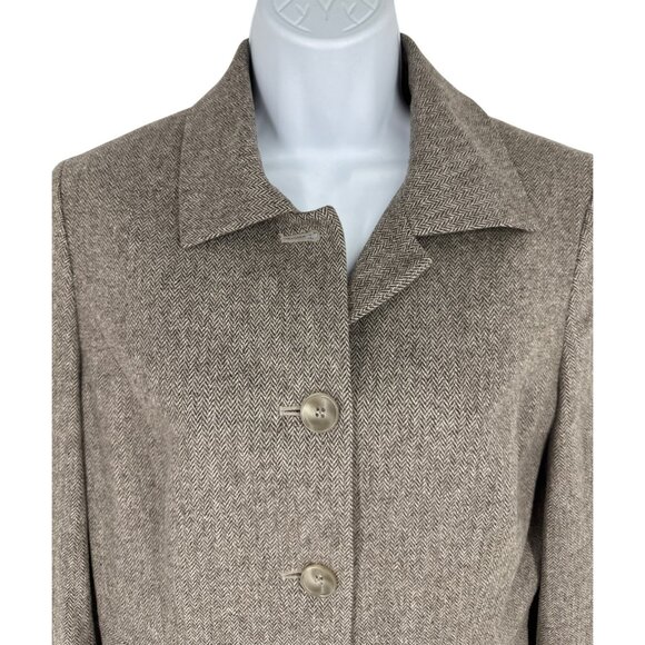 Ann Taylor Loft Virgin Wool Blend Button Front Blazer Women's Size 8 - Picture 2 of 8